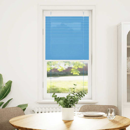 Plisserad persienn blå 60x150cm tyg bredd 59,4cm polyester