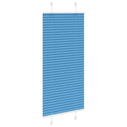 Plisserad persienn blå 60x150cm tyg bredd 59,4cm polyester