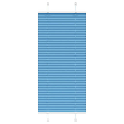 Plisserad persienn blå 65x150cm tyg bredd 64,4cm polyester