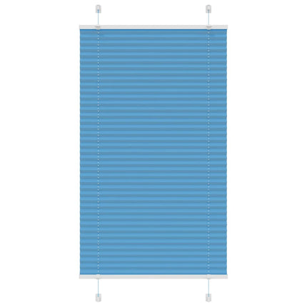 Plisserad persienn blå 75x150 cm tyg bredd 74,4 cm polyester