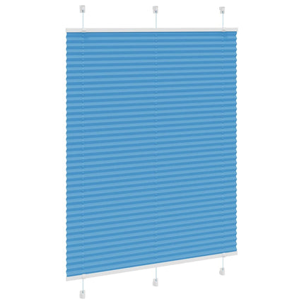 Plisserad persienn blå 105x150 cm tyg bredd 104,4cm polyester