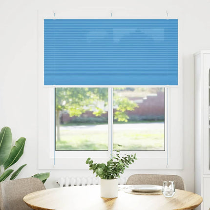 Plisserad persienn blå 120x150 cm tyg bredd 119,4cm polyester