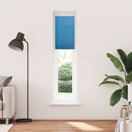 Plisserad persienn blå 40x200cm tyg bredd 39,4cm polyester