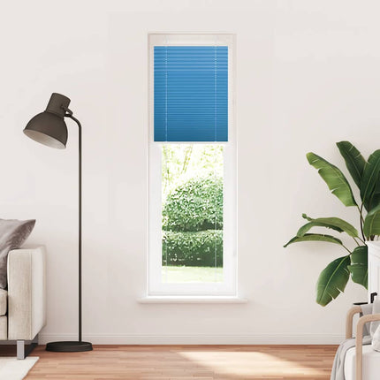 Plisserad persienn blå 55x200cm tyg bredd 54,4cm polyester