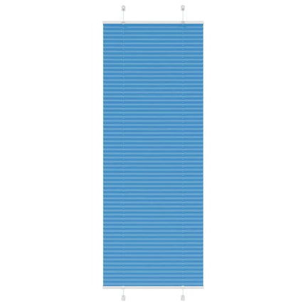 Plisserad persienn blå 75x200 cm tyg bredd 74,4 cm polyester