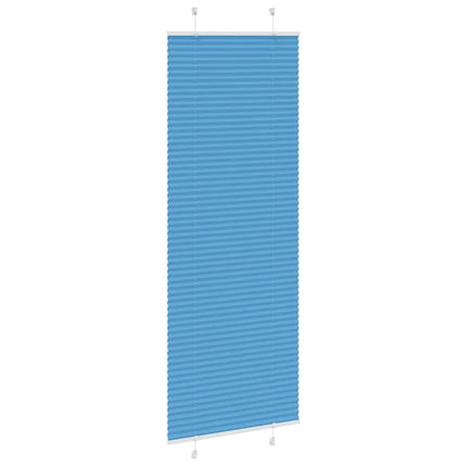 Plisserad persienn blå 75x200 cm tyg bredd 74,4 cm polyester