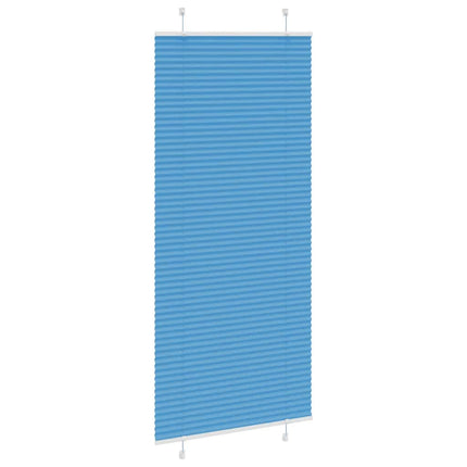Plisserad persienn blå 85x200 cm tyg bredd 84,4 cm polyester