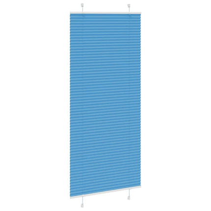 Plisserad persienn blå 95x200 cm tyg bredd 94,4 cm polyester
