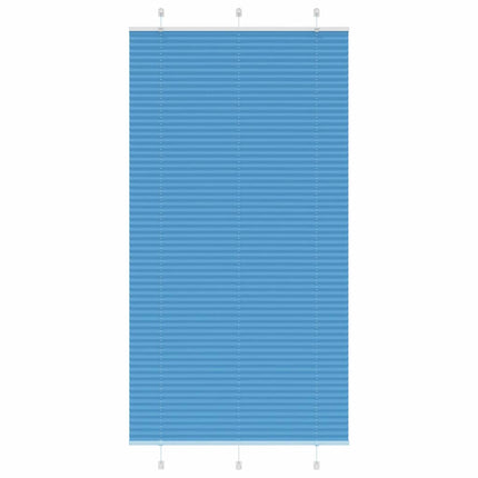 Plisserad persienn blå 105x200 cm tyg bredd 104,4cm polyester