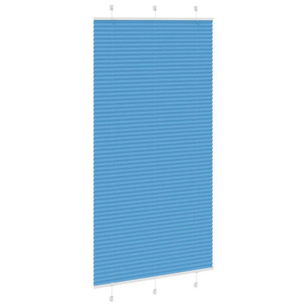 Plisserad persienn blå 105x200 cm tyg bredd 104,4cm polyester