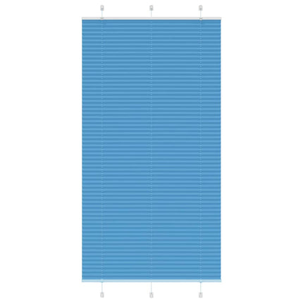 Plisserad persienn blå 110x200 cm tyg bredd 109,4cm polyester