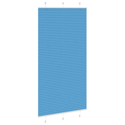 Plisserad persienn blå 110x200 cm tyg bredd 109,4cm polyester
