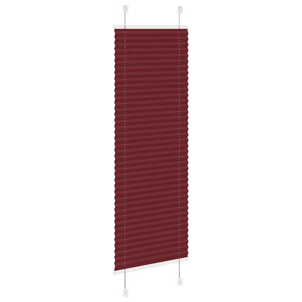 Plisserad persienn Bordeaux röd 40x100cm tyg bredd 39,4cm