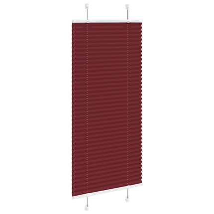 Plisserad persienn Bordeaux röd 65x100cm tyg bredd 64,4cm