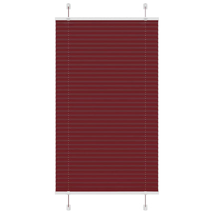 Plisserad persienn Bordeaux röd 80x100 cm tyg bredd 79,4 cm