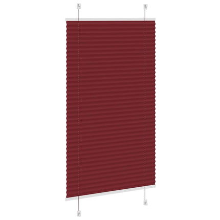 Plisserad persienn Bordeaux röd 80x100 cm tyg bredd 79,4 cm