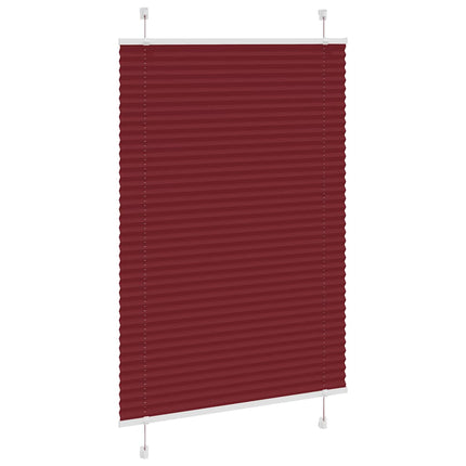 Plisserad persienn Bordeaux röd 100x100 cm tyg bredd 99,4 cm