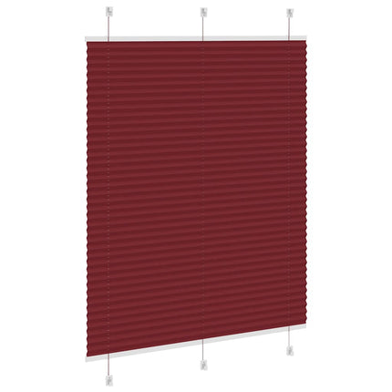 Plisserad persienn Bordeaux röd 105x100 cm tyg bredd 104,4cm