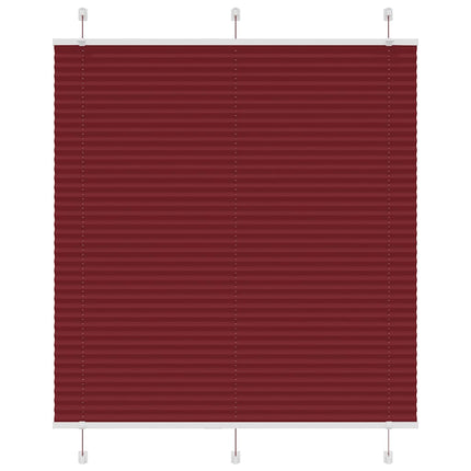 Plisserad persienn Bordeaux röd 120x100 cm tyg bredd 119,4 cm