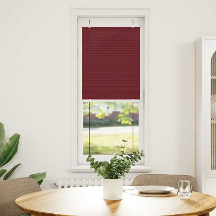 Plisserad persienn Bordeaux röd 40x150 cm tyg bredd 39,4 cm