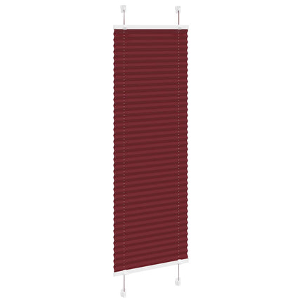 Plisserad persienn Bordeaux röd 40x150 cm tyg bredd 39,4 cm