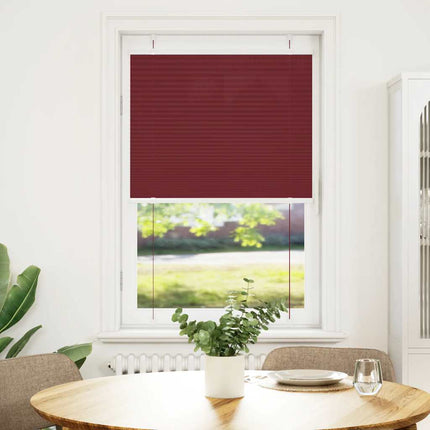 Plisserad persienn Bordeaux röd 80x150 cm tyg bredd 79,4 cm