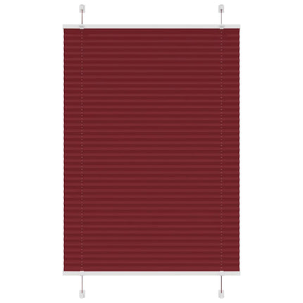 Plisserad persienn Bordeaux röd 85x150 cm tyg bredd 84,4 cm