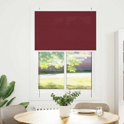 Plisserad persienn Bordeaux röd 85x150 cm tyg bredd 84,4 cm