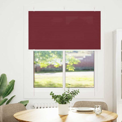 Plisserad persienn Bordeaux röd 110x150 cm tyg bredd 109,4 cm
