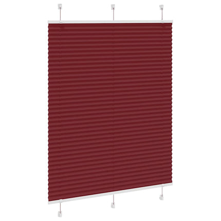 Plisserad persienn Bordeaux röd 110x150 cm tyg bredd 109,4 cm