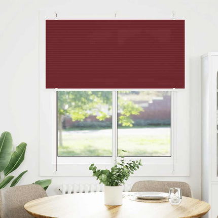 Plisserad persienn Bordeaux röd 115x150 cm tyg bredd 114,4 cm
