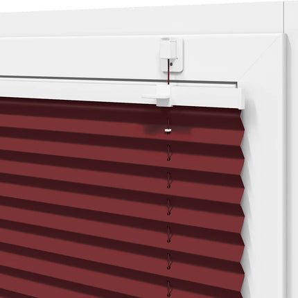 Plisserad persienn Bordeaux röd 115x150 cm tyg bredd 114,4 cm