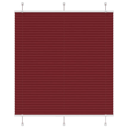 Plisserad persienn Bordeaux röd 120x150 cm tyg bredd 119,4 cm