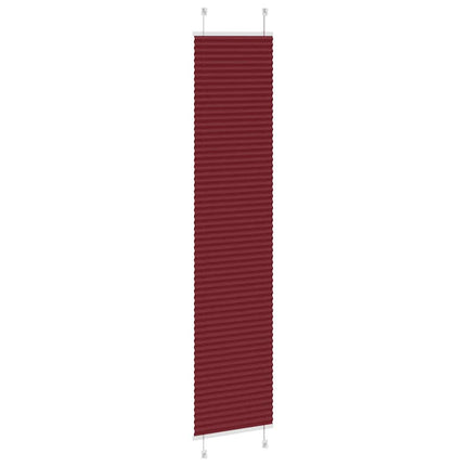 Plisserad persienn Bordeaux röd 45x200 cm tyg bredd 44,4 cm