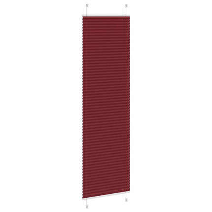 Plisserad persienn Bordeaux röd 55x200 cm tyg bredd 54,4 cm