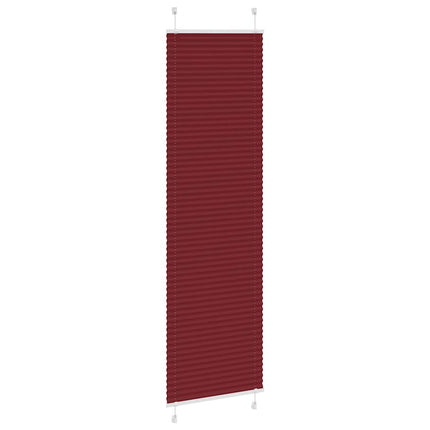 Plisserad persienn Bordeaux röd 65x200 cm tyg bredd 64,4 cm