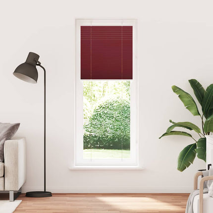 Plisserad persienn Bordeaux röd 70x200 cm tyg bredd 69,4 cm