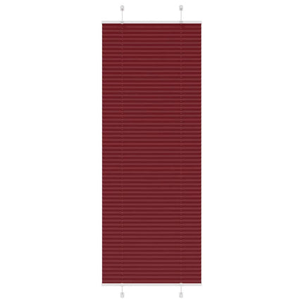 Plisserad persienn Bordeaux röd 75x200 cm tyg bredd 74,4 cm
