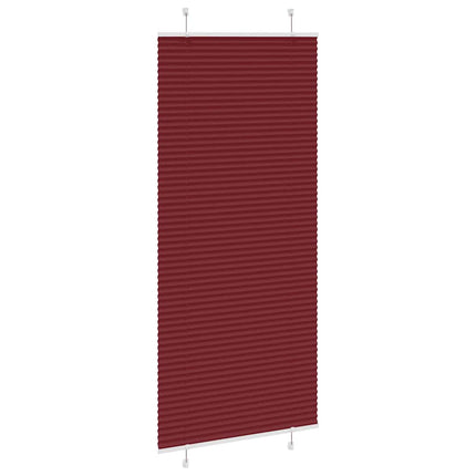 Plisserad persienn Bordeaux röd 85x200 cm tyg bredd 84,4 cm