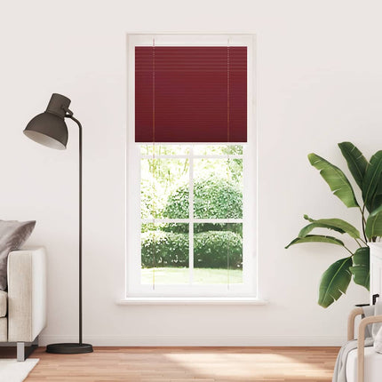Plisserad persienn Bordeaux röd 90x200 cm tyg bredd 89,4 cm