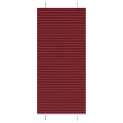 Plisserad persienn Bordeaux röd 95x200 cm tyg bredd 94,4 cm