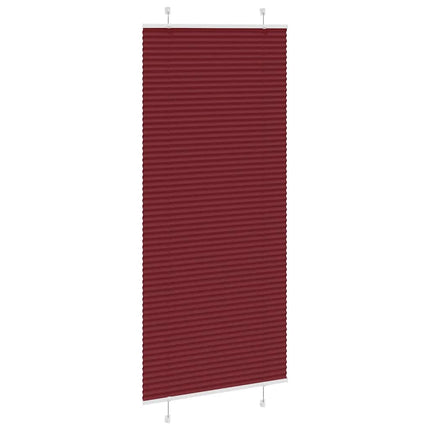 Plisserad persienn Bordeaux röd 95x200 cm tyg bredd 94,4 cm