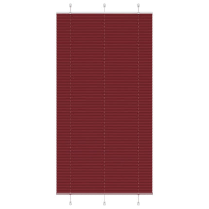 Plisserad persienn Bordeaux röd 110x200 cm tyg bredd 109,4 cm