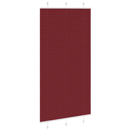 Plisserad persienn Bordeaux röd 110x200 cm tyg bredd 109,4 cm