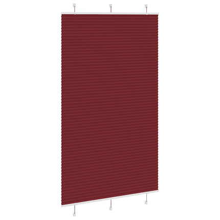 Plisserad persienn Bordeaux röd 115x200 cm tyg bredd 114,4 cm