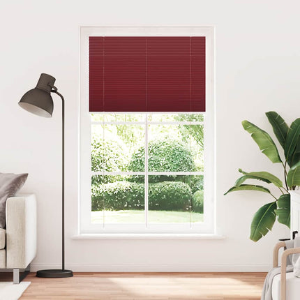 Plisserad persienn Bordeaux röd 120x200 cm tyg bredd 119,4 cm