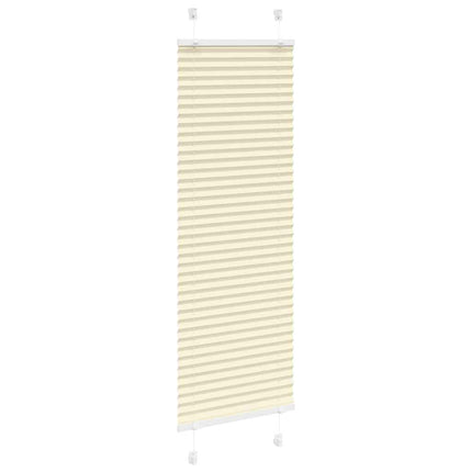 Plisserad persienn cremefärgad 40x100 cm tyg bredd 39,4 cm