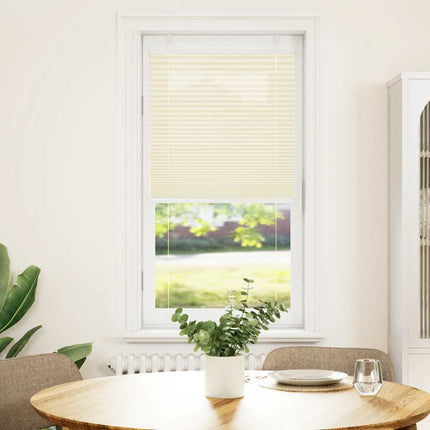 Plisserad persienn cremefärgad 60x100cm tyg bredd 59,4cm