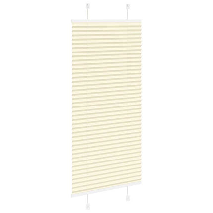 Plisserad persienn cremefärgad 60x100cm tyg bredd 59,4cm