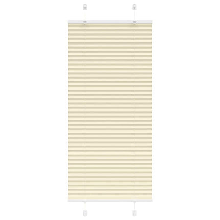 Plisserad persienn cremefärgad 65x100cm tyg bredd 64,4cm